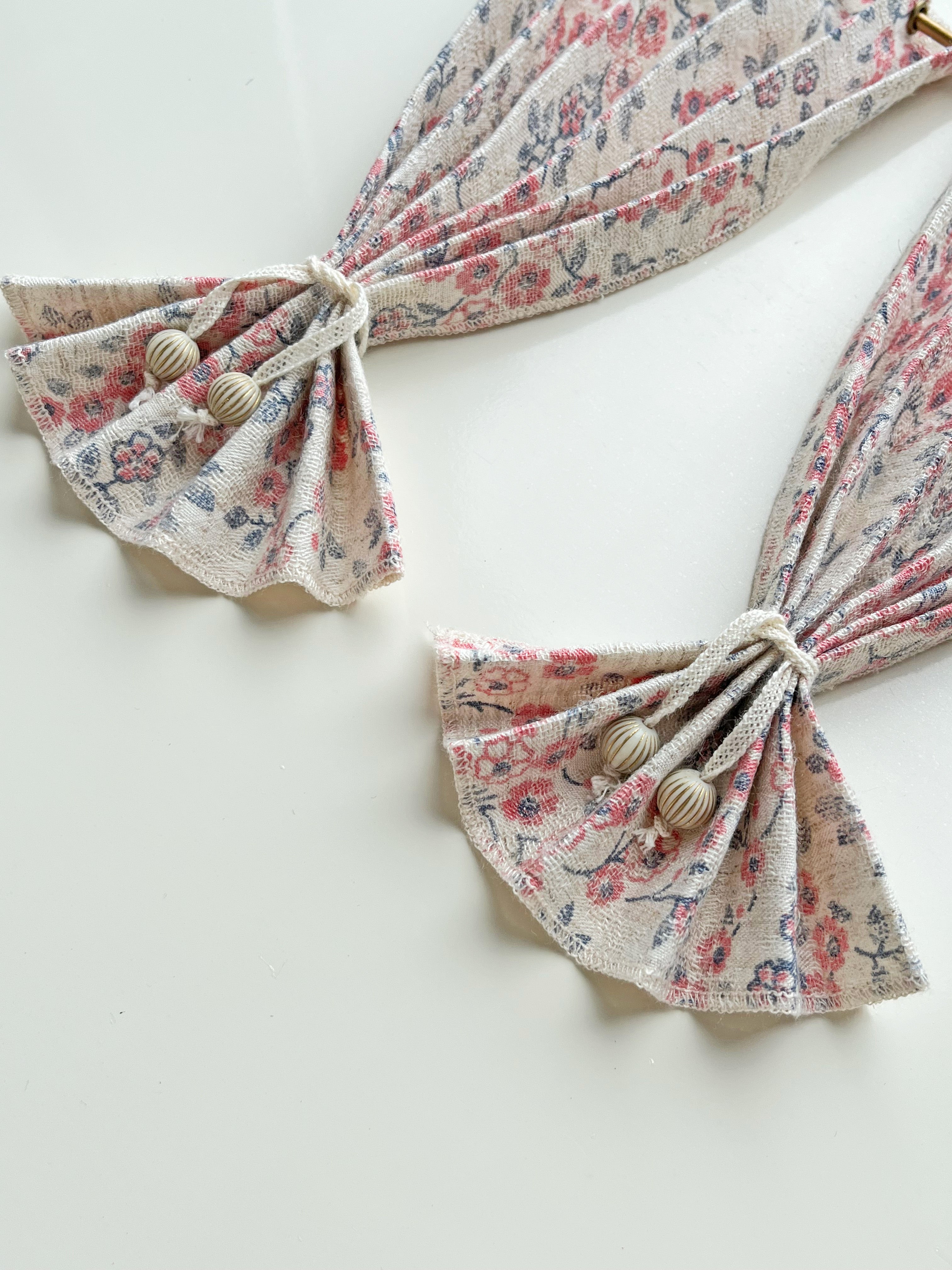 Window curtains 1/6 Scale dollhouse drape color - pink