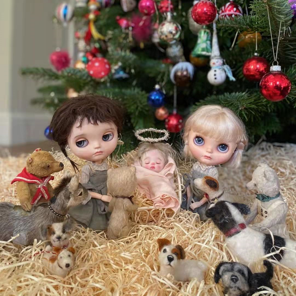 Baby's Cradle Dollhouse-Brown 1/6 Scale for 1/12 Dolls Dollhouse Miniature