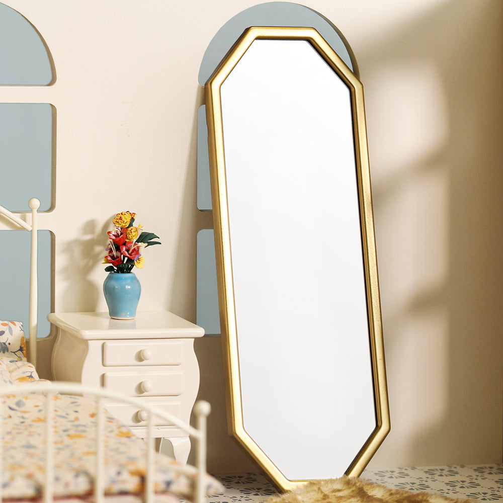 Indoor Mirror Dollhouse -Golden 1/6 Scale Dollhouse Miniature