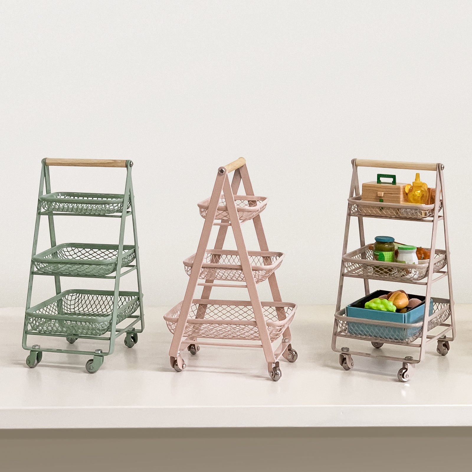 Triple Trolley Dollhouse - Milk Tea 1:6 Scale Dollhouse Miniature