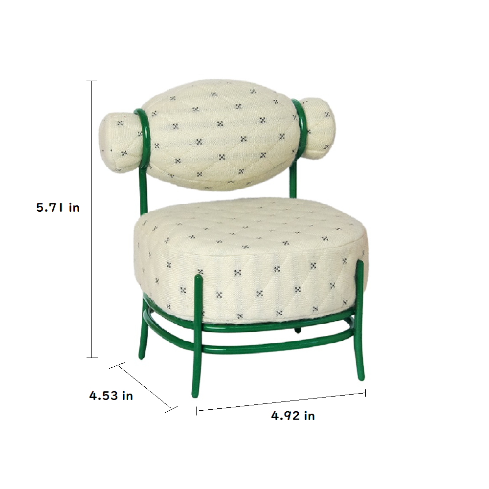 Candy Sofa Dollhouse - Green Checkered 1/6 Scale Dollhouse Miniature